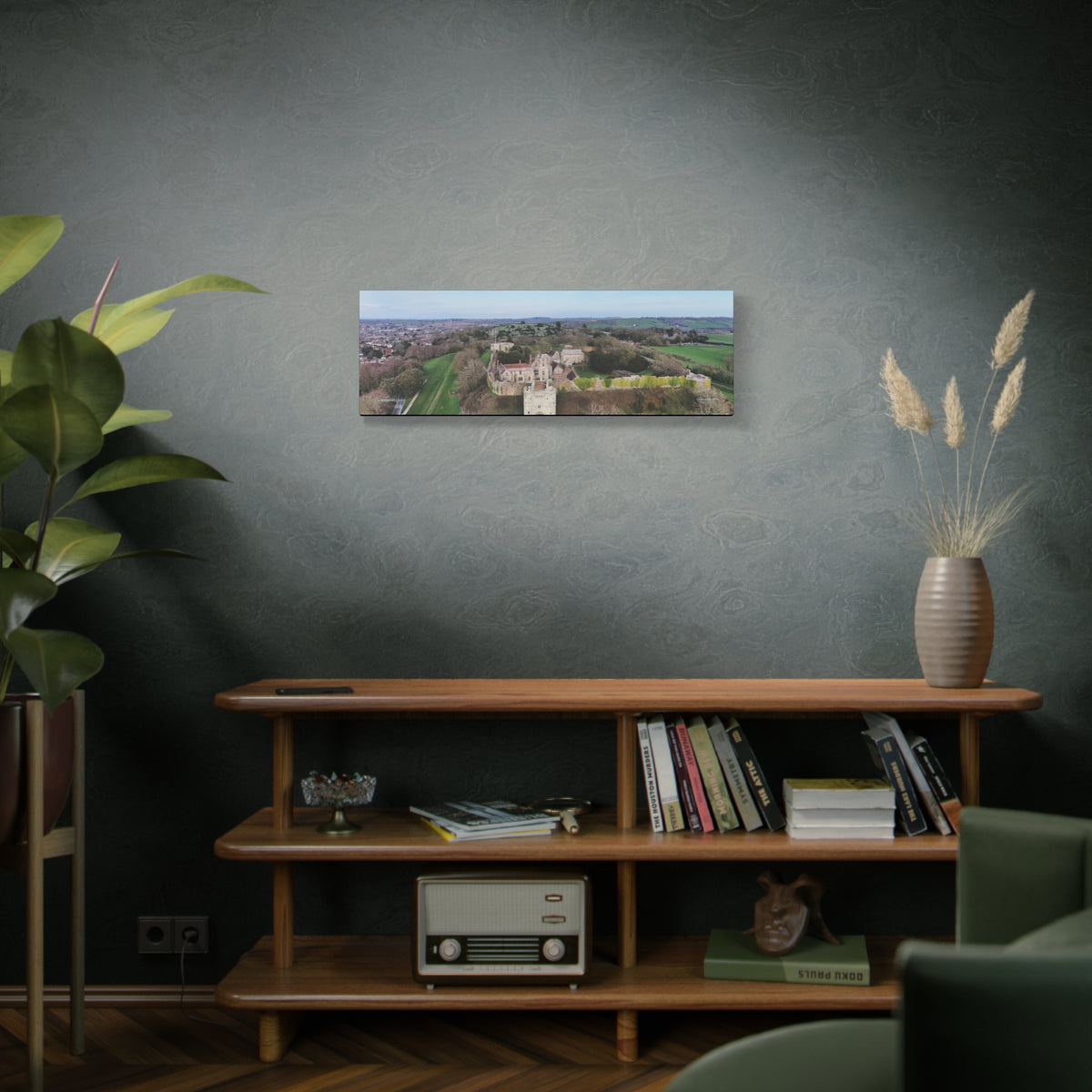 Isle of Wight Panoramic Canvas Print — Carisbrooke Castle Stretched Wall Art