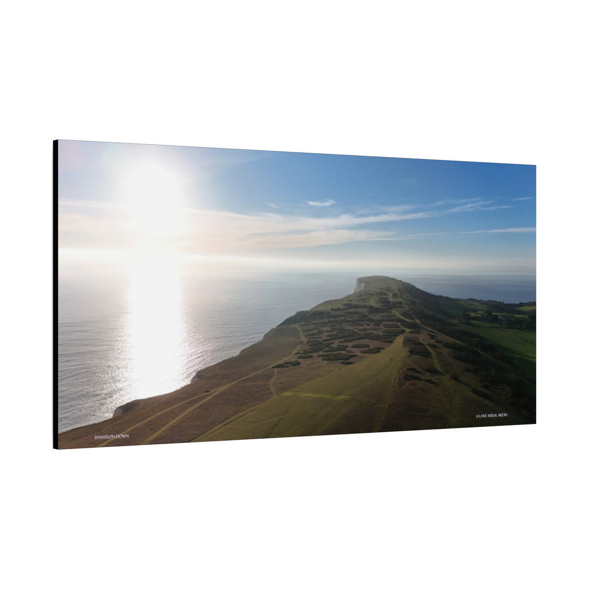 Isle of Wight Aerial Canvas Print — Tennyson to the Needles Stretched Wall Art