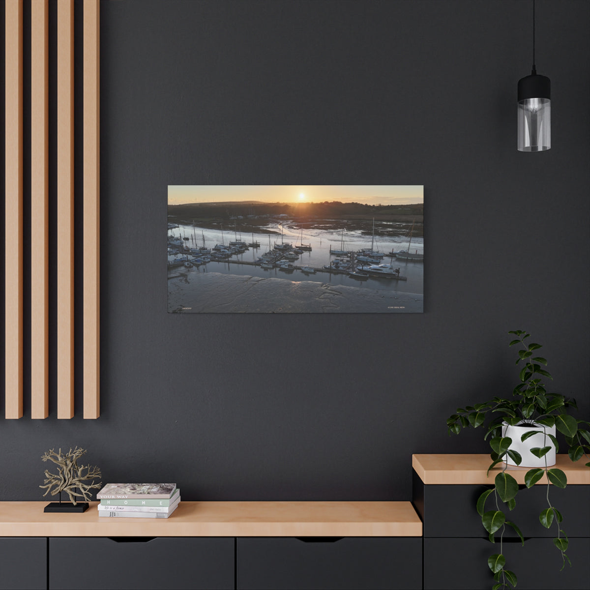Isle of Wight Canvas Print — Yarmouth Harbour Stretched Matte Wall Art
