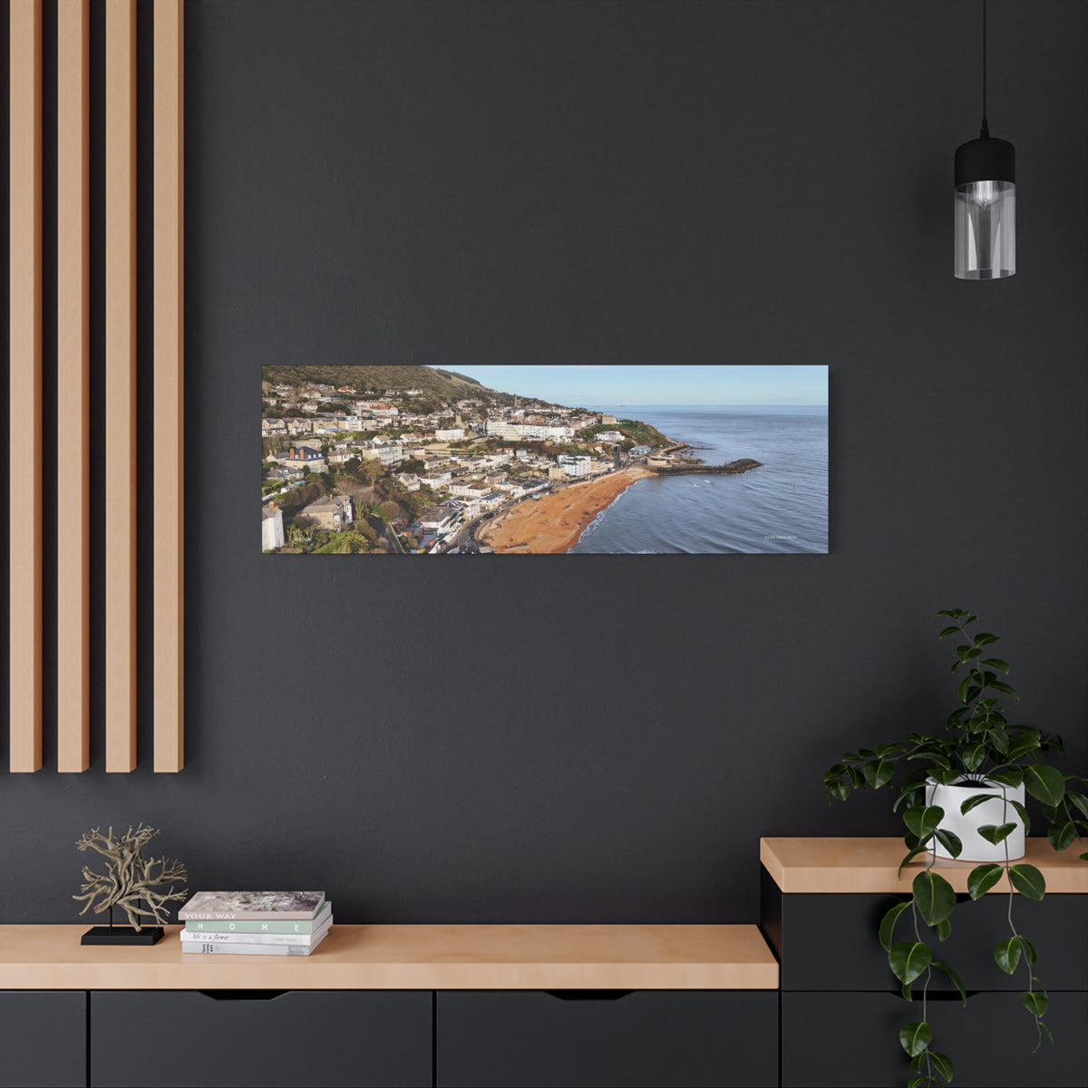 Isle of Wight Panoramic Canvas Print — Ventnor Stretched Wall Art
