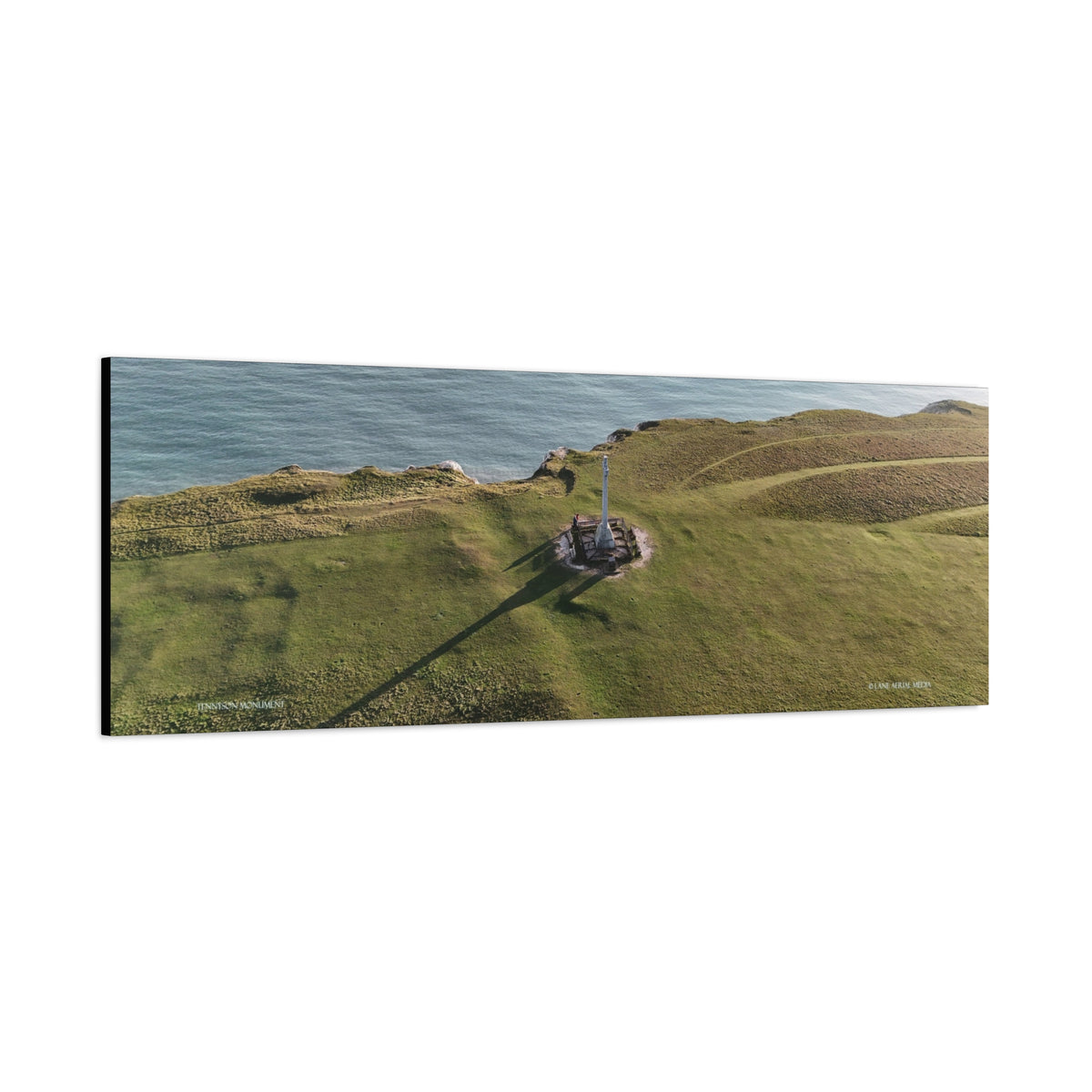 Isle of Wight Panoramic Canvas Print — Tennyson Monument Stretched Wall Art