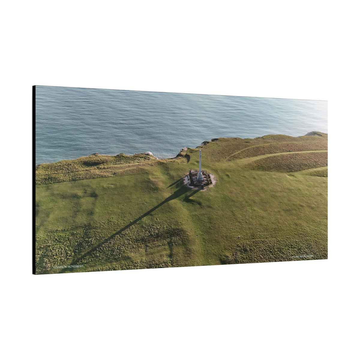 Isle of Wight Aerial Canvas Print — Tennyson Monument Panoramic Wall Art
