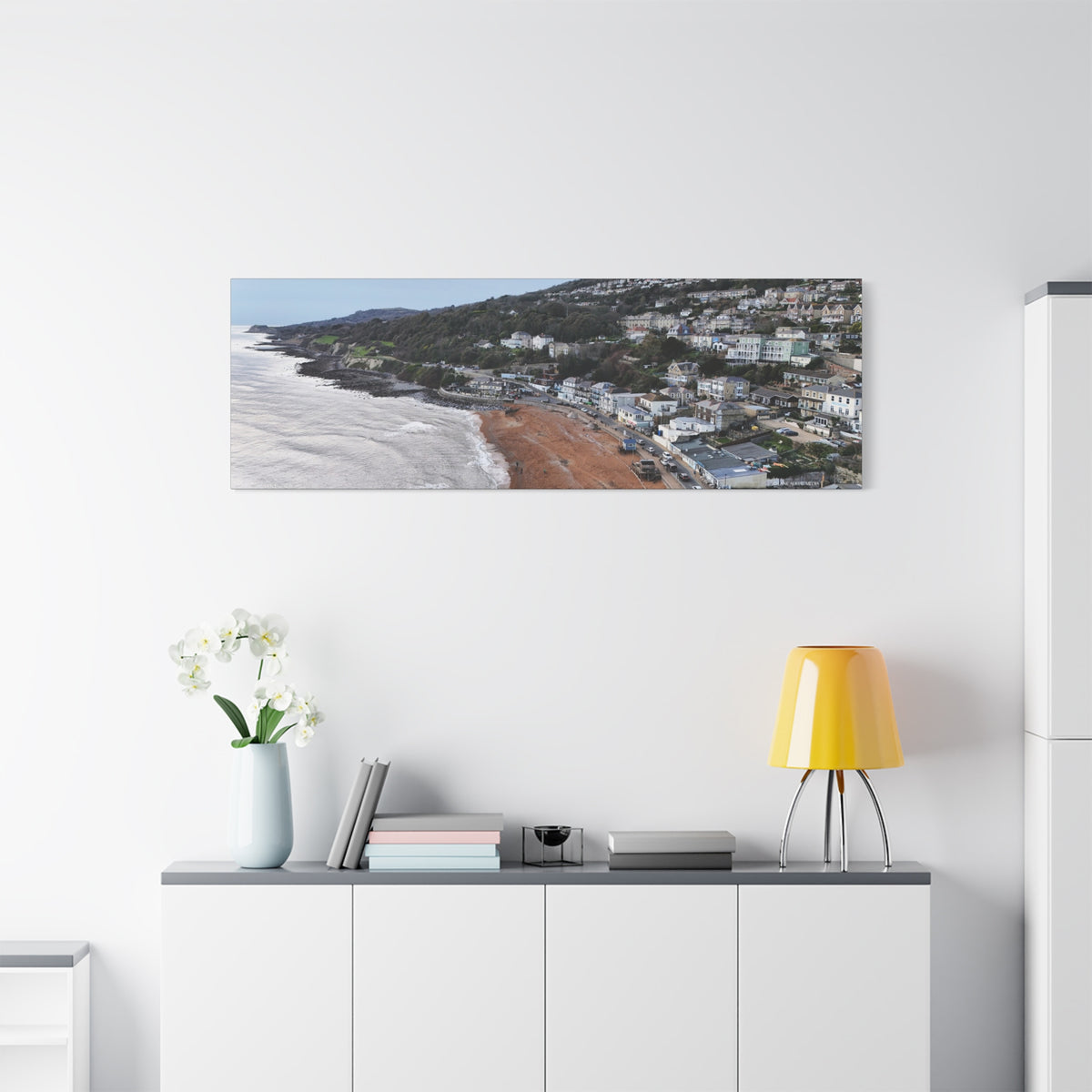 Isle of Wight Canvas Print — Ventnor Seaside Stretched Matte Wall Art