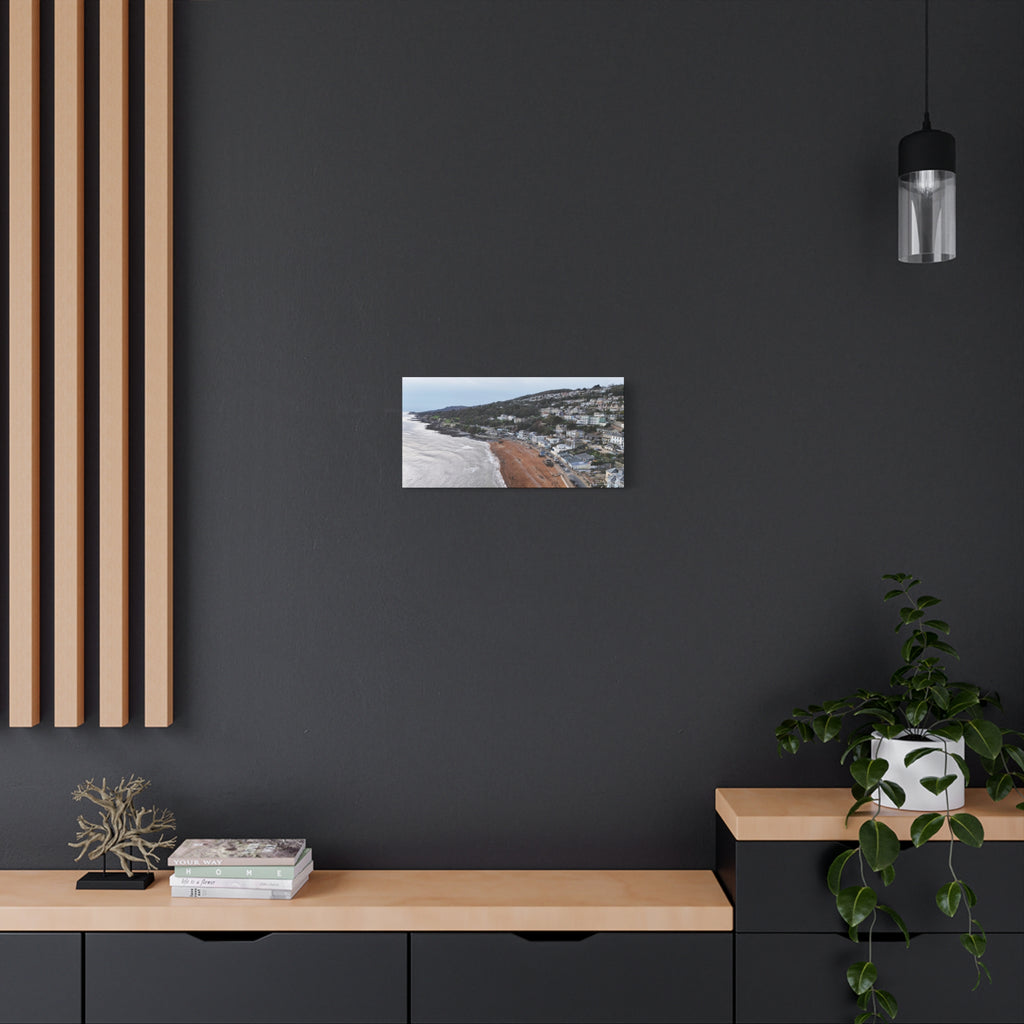 Isle of Wight Aerial Canvas Print — Ventnor Beach Stretched Wall Art
