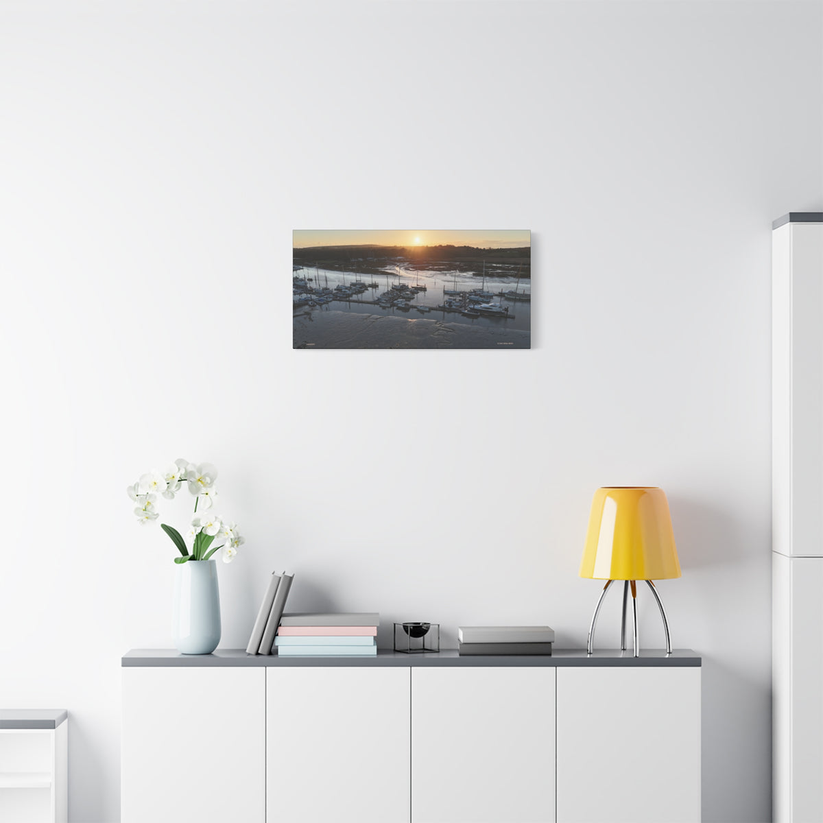 Isle of Wight Canvas Print — Yarmouth Harbour Stretched Matte Wall Art