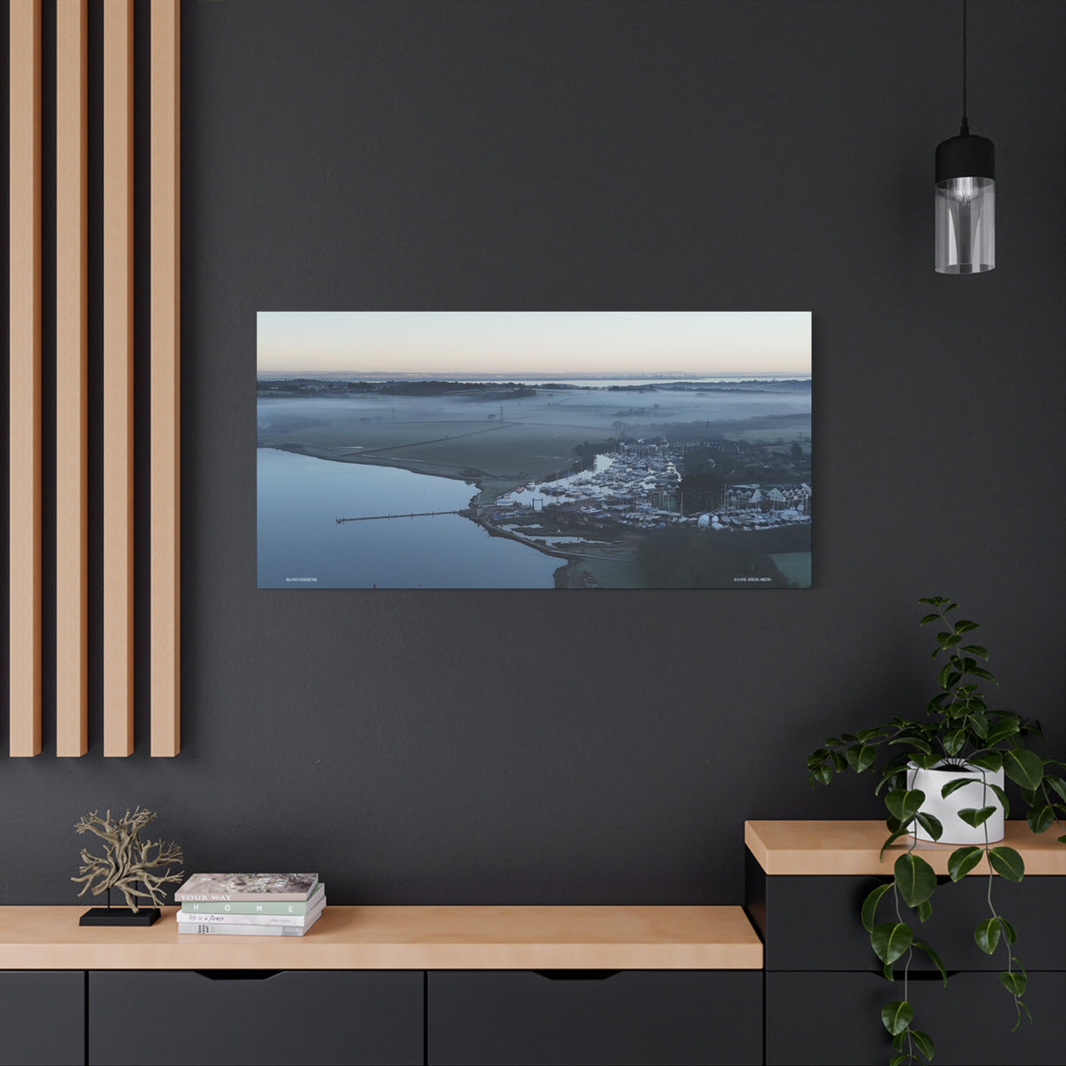 Isle of Wight Aerial Canvas Print — Island Harbour Stretched Wall Art