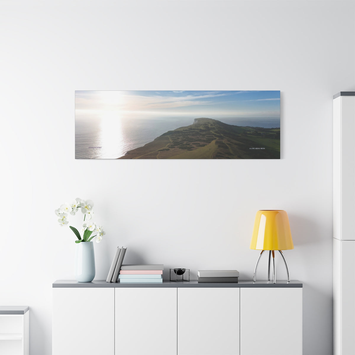 Isle of Wight Canvas Print — Tennyson to the Needles Stretched Matte Wall Art