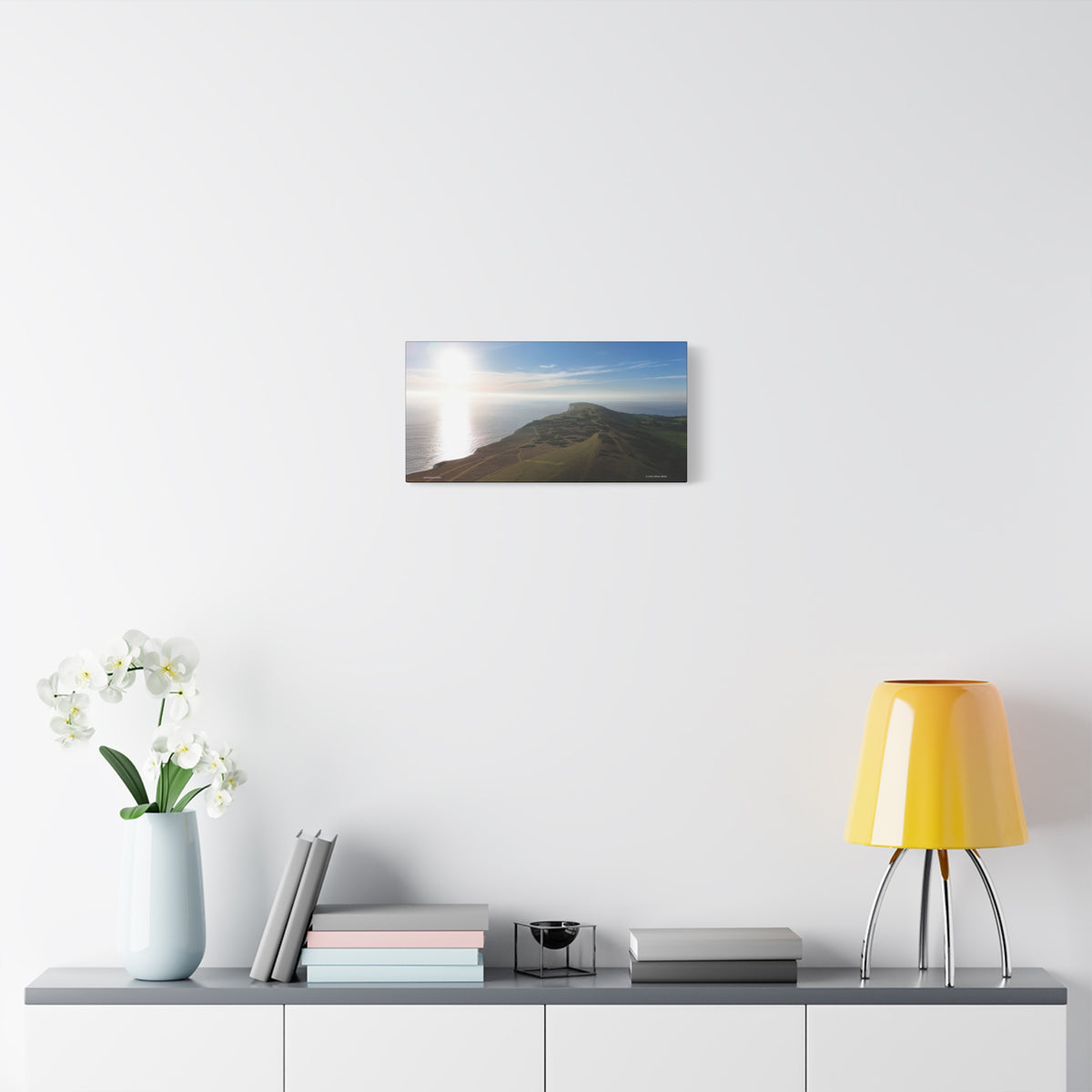 Isle of Wight Aerial Canvas Print — Tennyson to the Needles Stretched Wall Art