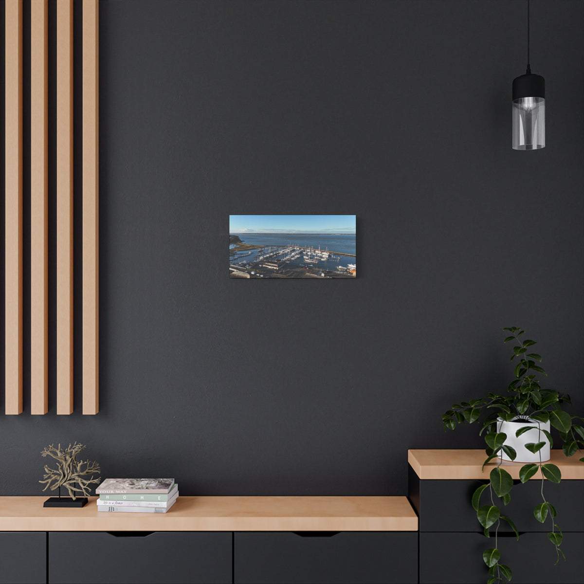 Isle of Wight Canvas Print — Yarmouth Marina Stretched Matte Wall Art