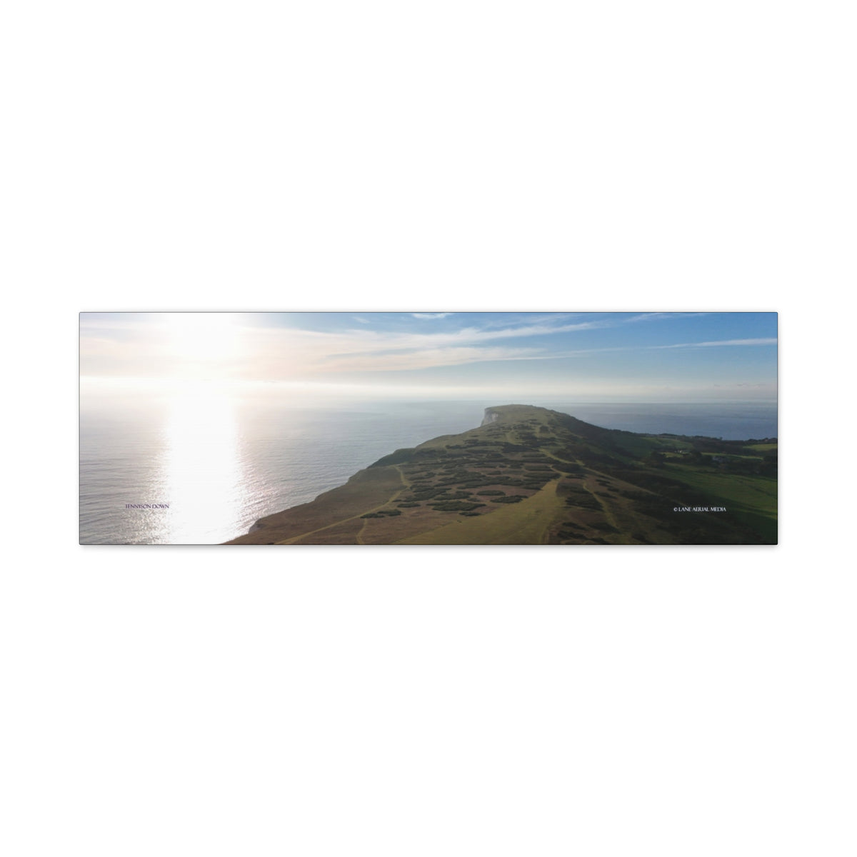Isle of Wight Canvas Print — Tennyson to the Needles Stretched Matte Wall Art
