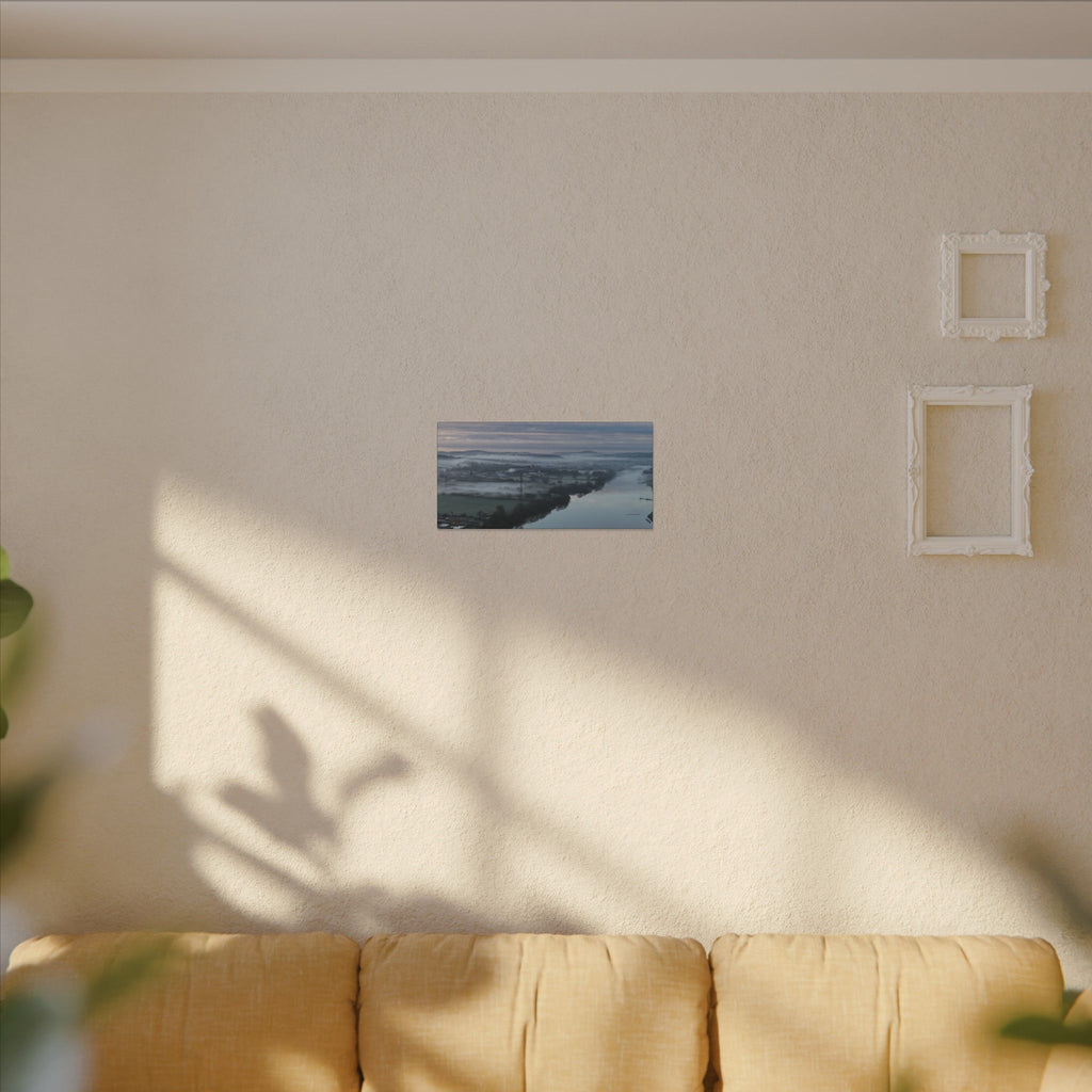Isle of Wight Canvas Print — Misty River Medina Sunrise Stretched Wall Art