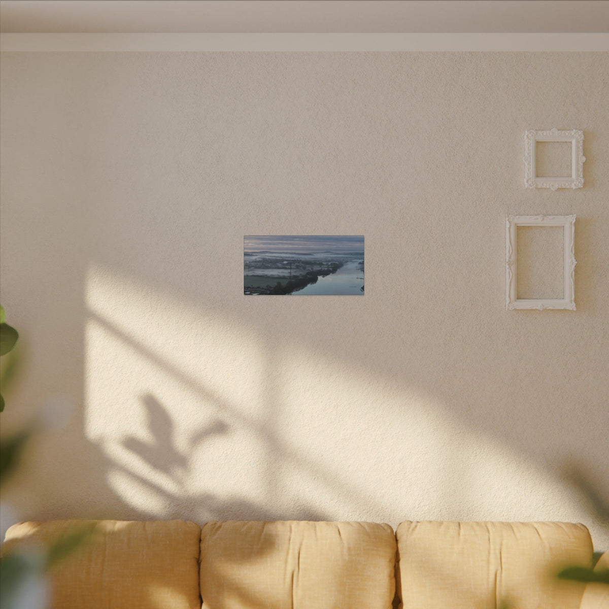 Isle of Wight Canvas Print — Misty River Medina Sunrise Stretched Wall Art