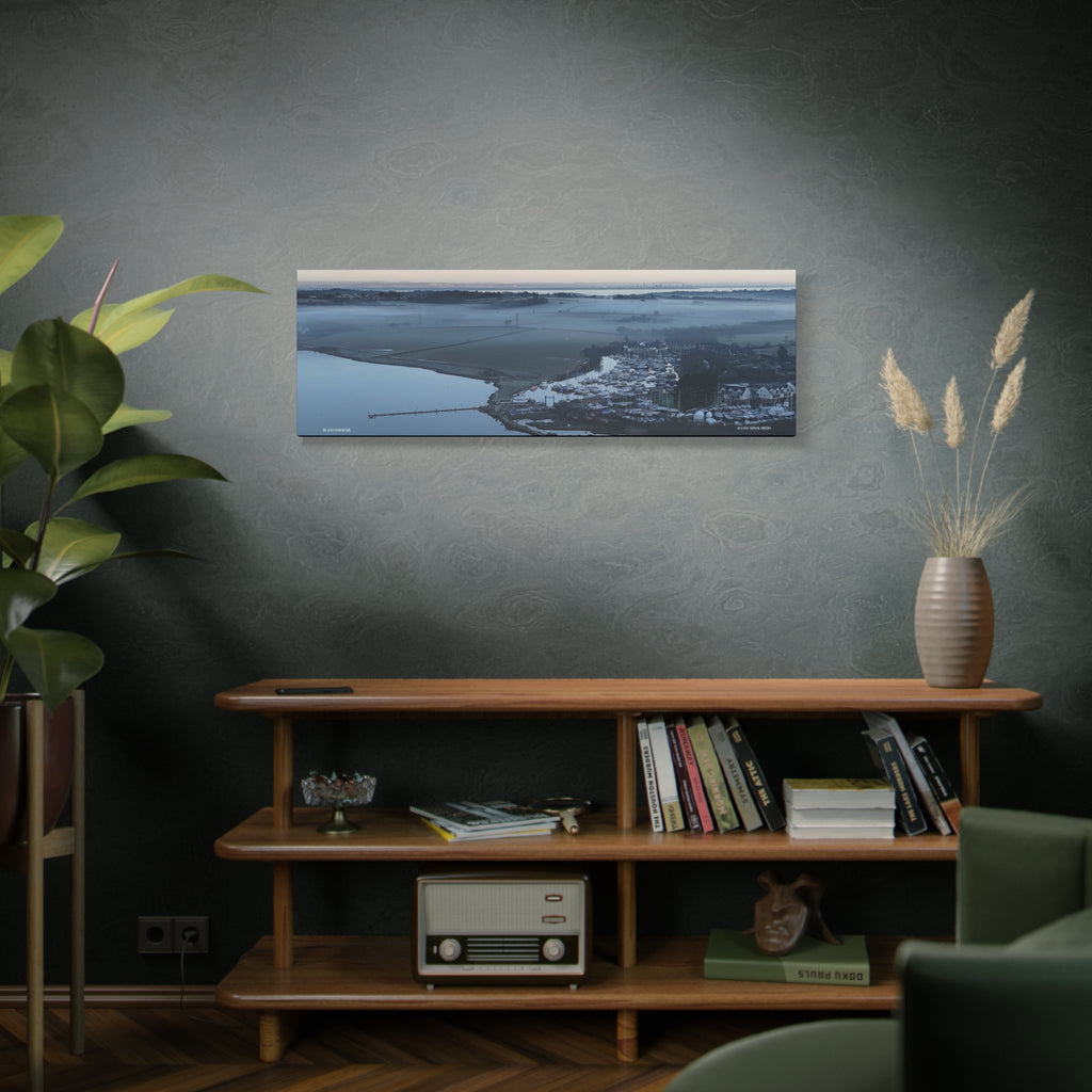 Isle of Wight Aerial Panoramic Canvas Print — Island Harbour Wall Art