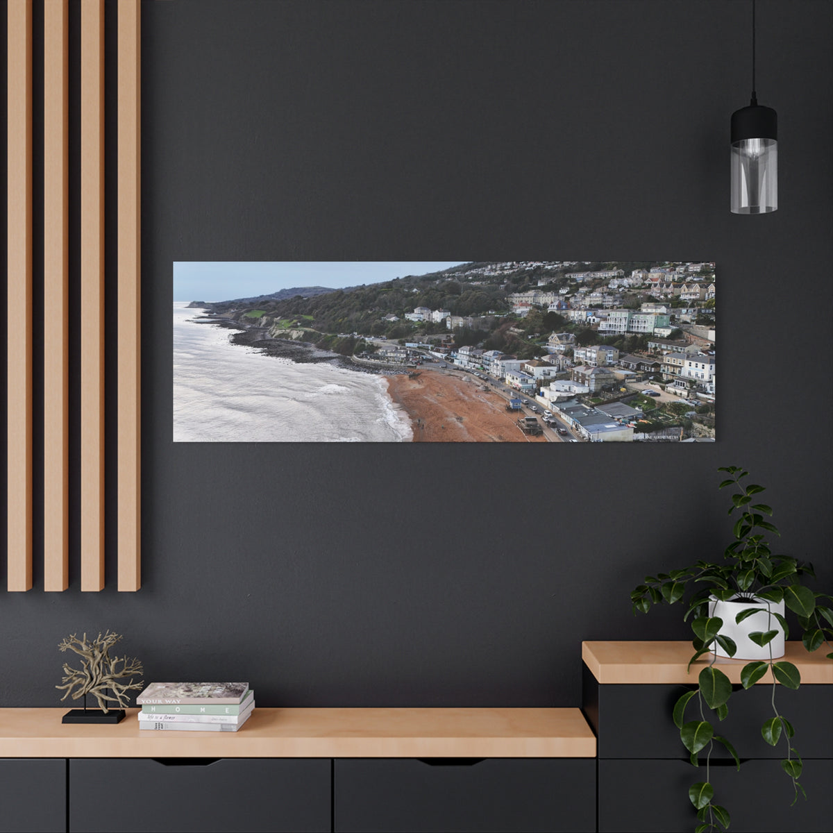 Isle of Wight Canvas Print — Ventnor Seaside Stretched Matte Wall Art
