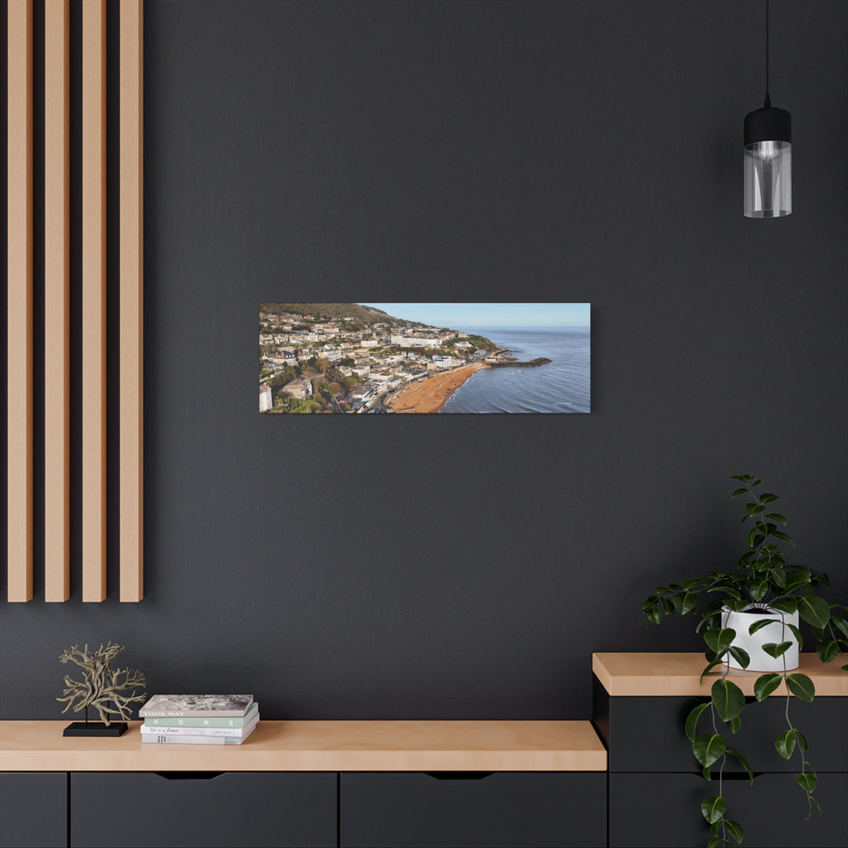 Isle of Wight Panoramic Canvas Print — Ventnor Stretched Wall Art