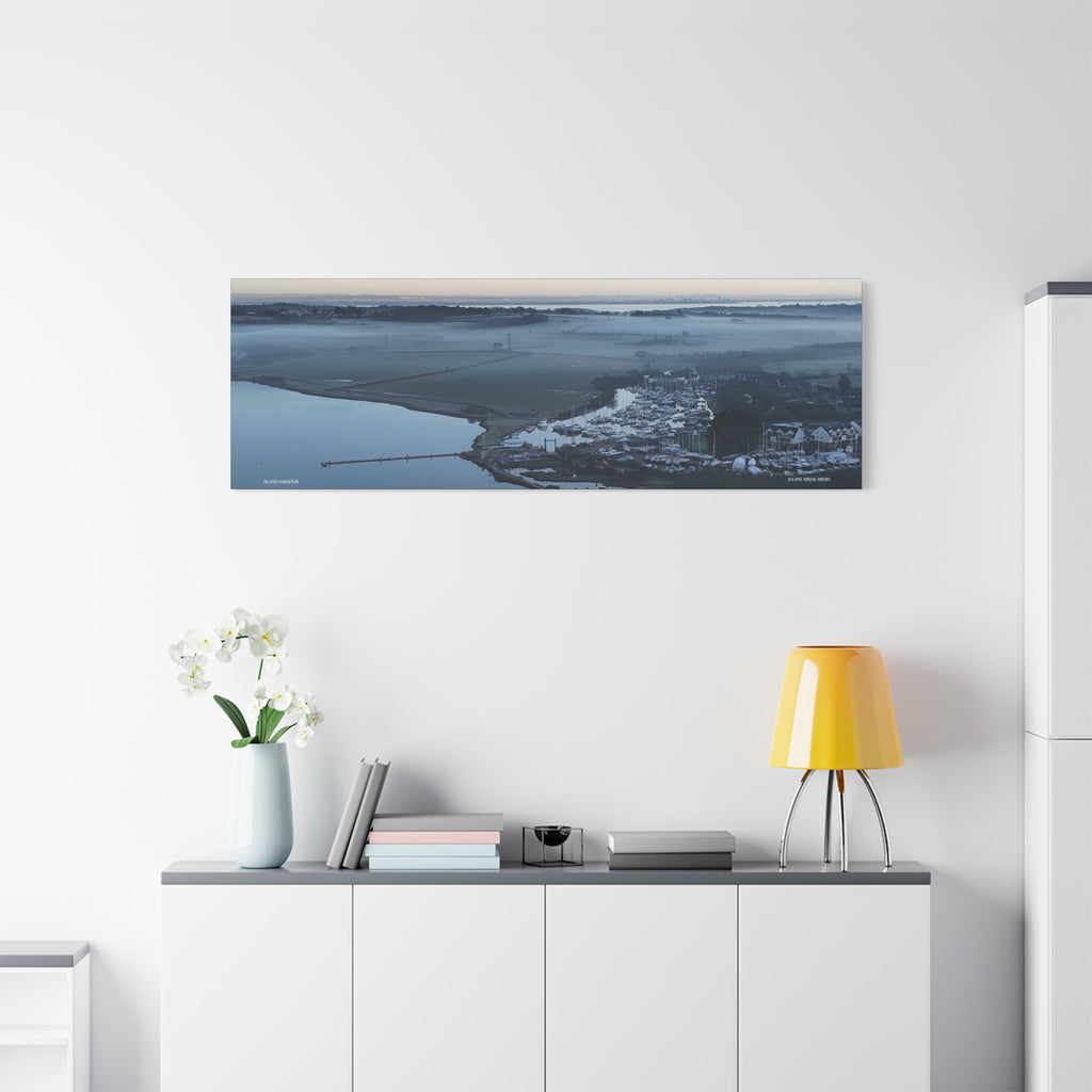 Isle of Wight Aerial Panoramic Canvas Print — Island Harbour Wall Art