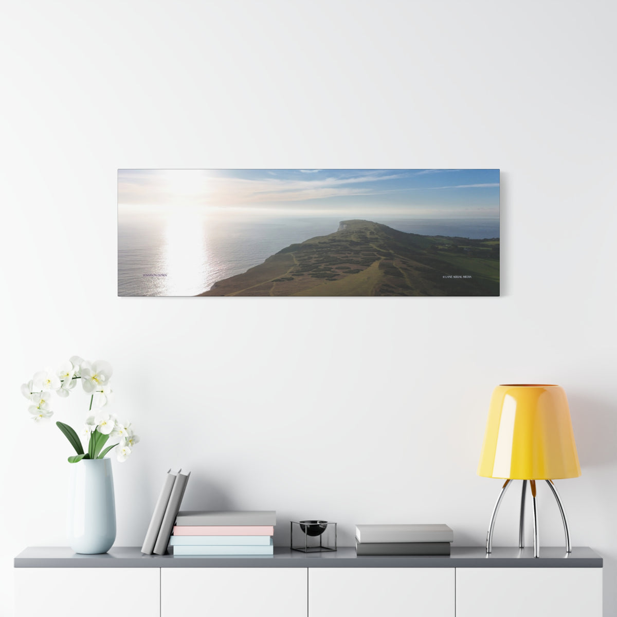 Isle of Wight Canvas Print — Tennyson to the Needles Stretched Matte Wall Art