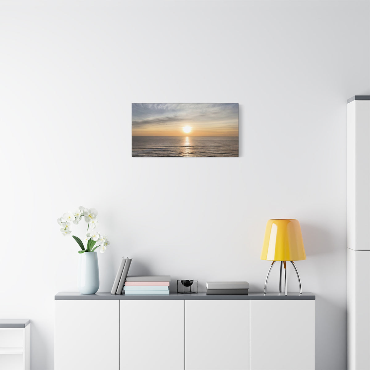 Isle of Wight Canvas Print — Compton Bay Sunset Matte Stretched Wall Art