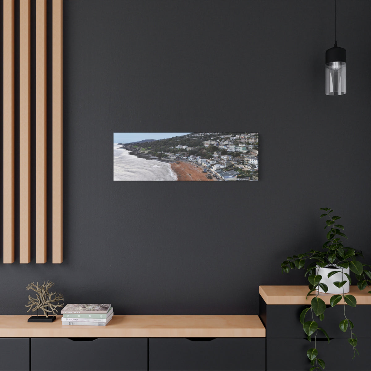 Isle of Wight Canvas Print — Ventnor Seaside Stretched Matte Wall Art
